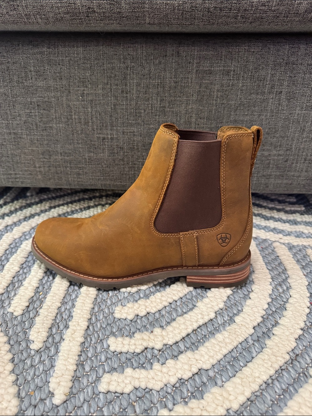 Ariat Wexford Waterproof Chelsea Boots Weathered Brown Leather Size 9.5 NWT - Picture 2 of 8